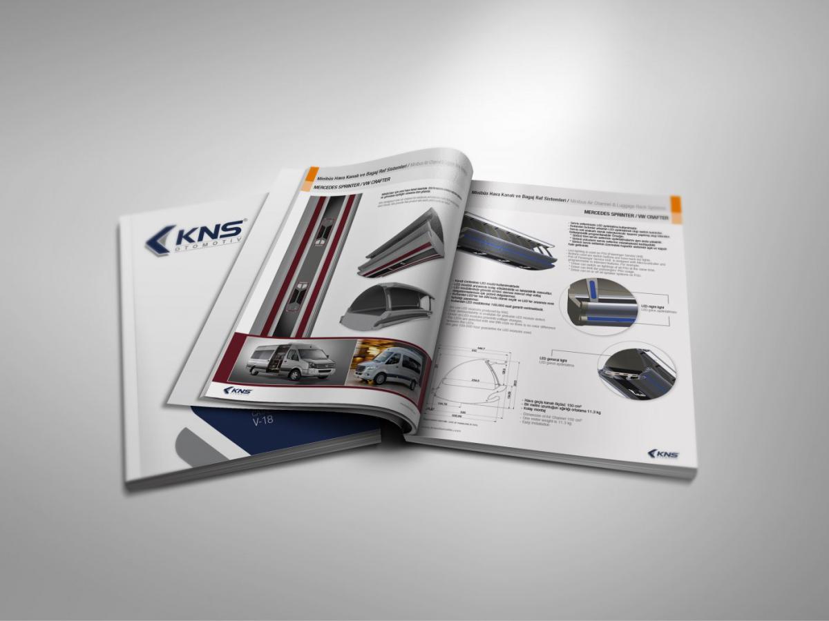 KNS Otomotiv Katalog Tasarımı Kns Otomotiv için tüm ürünlerini gösteren genel ürün kataloğu tasarlandı.  ortakfikir
